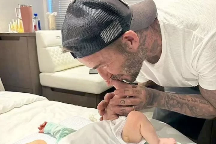 David Beckham dotes over pal Marc Anthony's newborn baby in adorable pics